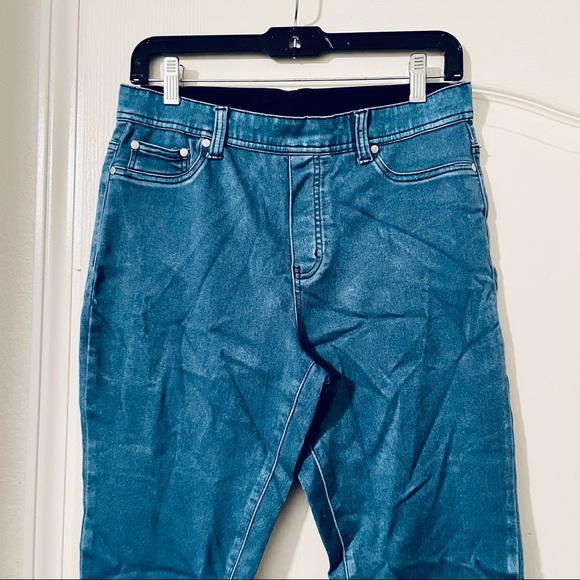 DG Diane Gilman Lux Sport Cropped Slim Stretch Cotton Denim Jeggings. Size M. - Picture 2 of 11